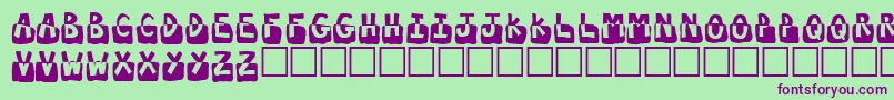 Шрифт Submerged – фиолетовые шрифты на зелёном фоне