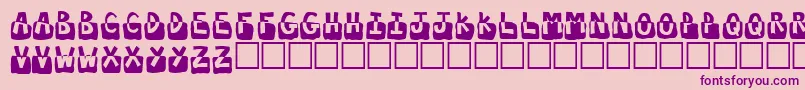 Submerged-fontti – violetit fontit vaaleanpunaisella taustalla