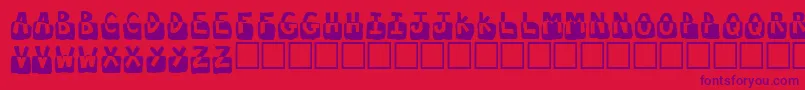 Submerged Font – Purple Fonts on Red Background