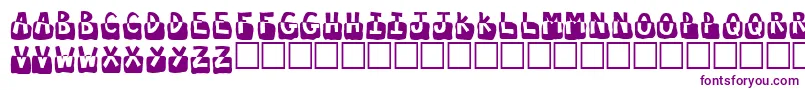 Submerged-Schriftart – Violette Schriften auf weißem Hintergrund