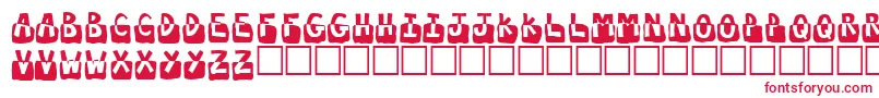 Submerged-fontti – punaiset fontit valkoisella taustalla