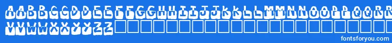 Шрифт Submerged – белые шрифты на синем фоне