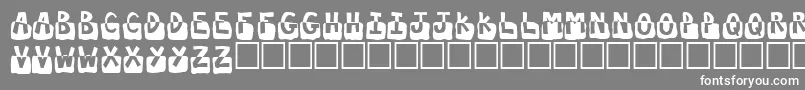 フォントSubmerged – 灰色の背景に白い文字