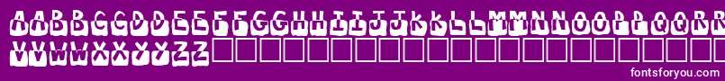 Submerged-Schriftart – Weiße Schriften auf violettem Hintergrund