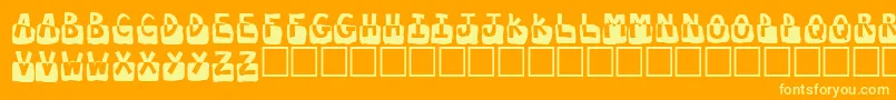 Шрифт Submerged – жёлтые шрифты на оранжевом фоне