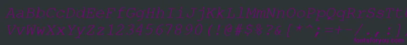 Шрифт CourierPsItalic – фиолетовые шрифты на чёрном фоне