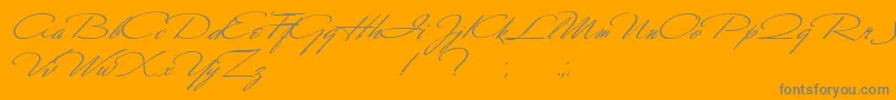 フォントScharnhorst – オレンジの背景に灰色の文字