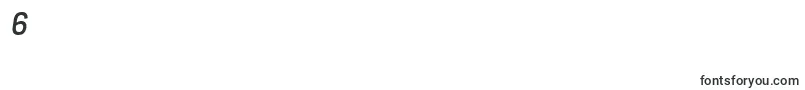 FreeroadItalic-Schriftart – Schriften für die Ziffer 6