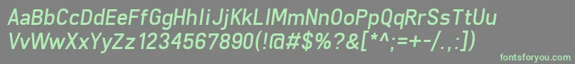 fuente FreeroadItalic – Fuentes Verdes Sobre Fondo Gris