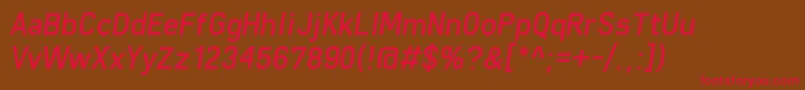 FreeroadItalic Font – Red Fonts on Brown Background