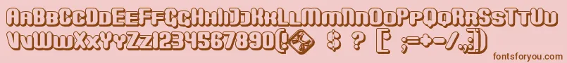 Fonte MonsterShadow – fontes marrons em um fundo rosa