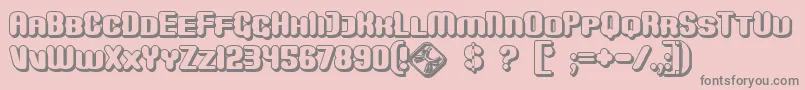 fuente MonsterShadow – Fuentes Grises Sobre Fondo Rosa
