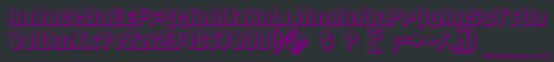 MonsterShadow-Schriftart – Violette Schriften auf schwarzem Hintergrund