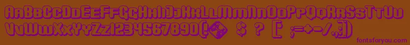 MonsterShadow Font – Purple Fonts on Brown Background