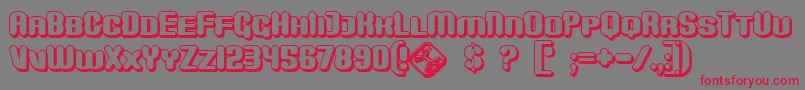 MonsterShadow Font – Red Fonts on Gray Background