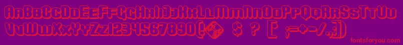Czcionka MonsterShadow – czerwone czcionki na fioletowym tle