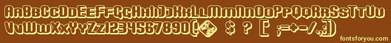 Czcionka MonsterShadow – żółte czcionki na brązowym tle