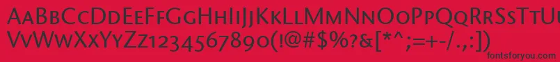 StoneSansScItcTtMedium Font – Black Fonts on Red Background