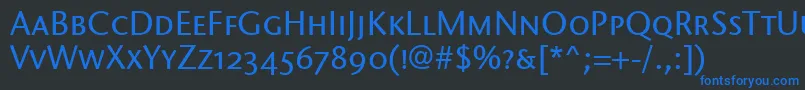 StoneSansScItcTtMedium Font – Blue Fonts on Black Background