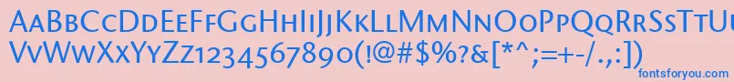 StoneSansScItcTtMedium Font – Blue Fonts on Pink Background
