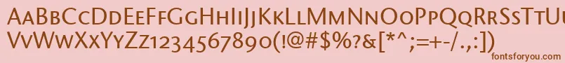 StoneSansScItcTtMedium Font – Brown Fonts on Pink Background