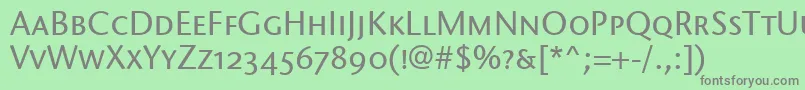 StoneSansScItcTtMedium Font – Gray Fonts on Green Background