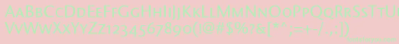 StoneSansScItcTtMedium Font – Green Fonts on Pink Background