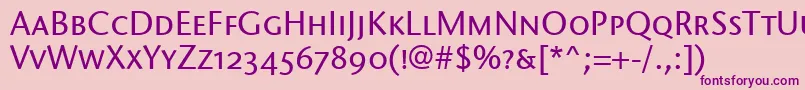 StoneSansScItcTtMedium Font – Purple Fonts on Pink Background
