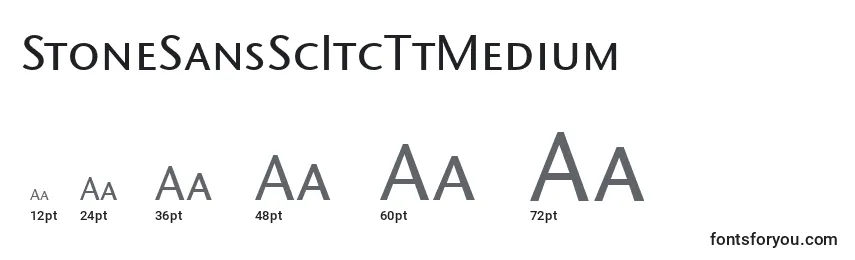 StoneSansScItcTtMedium Font Sizes