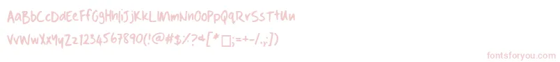 フォントDanshandwriting – ピンクのフォント