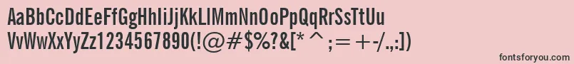 NewsGothicBoldExtraCondensedBt Font – Black Fonts on Pink Background