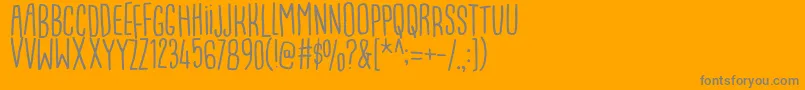 Breakfastdemo Font – Gray Fonts on Orange Background