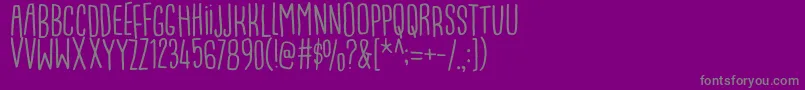 Breakfastdemo Font – Gray Fonts on Purple Background