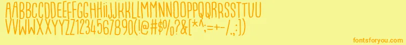 Breakfastdemo Font – Orange Fonts on Yellow Background