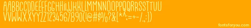 Breakfastdemo Font – Yellow Fonts on Orange Background