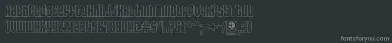 AsecticaOutlineDemo Font – Gray Fonts on Black Background
