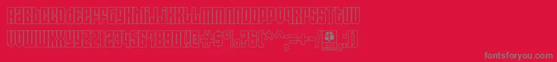 AsecticaOutlineDemo Font – Gray Fonts on Red Background