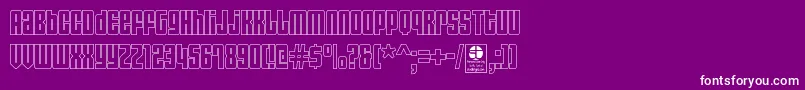 Police AsecticaOutlineDemo – polices blanches sur fond violet