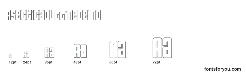 AsecticaOutlineDemo Font Sizes