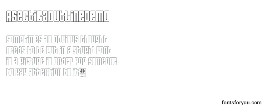 Schriftart AsecticaOutlineDemo
