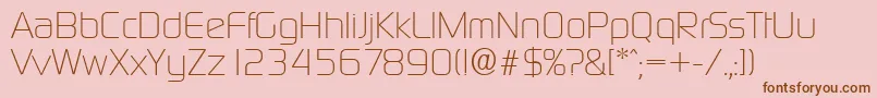 DigitalSerialRegularDb Font – Brown Fonts on Pink Background