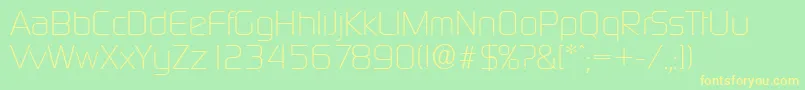 DigitalSerialRegularDb Font – Yellow Fonts on Green Background