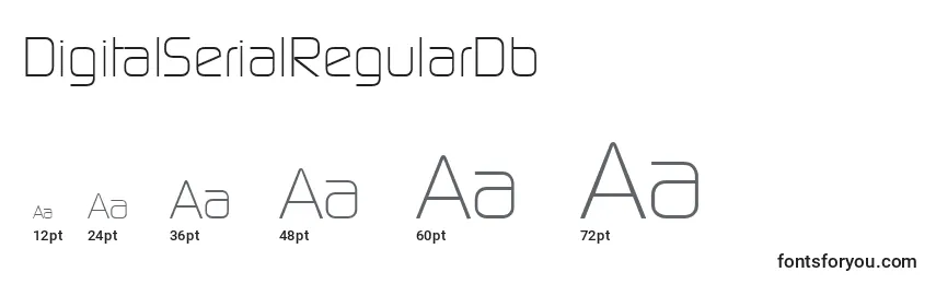 Размеры шрифта DigitalSerialRegularDb