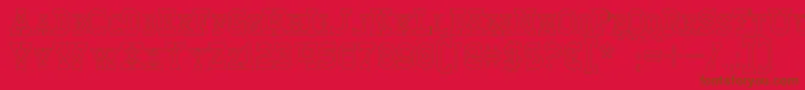 WinslettHollow-fontti – ruskeat fontit punaisella taustalla