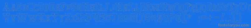 WinslettHollow-Schriftart – Graue Schriften auf blauem Hintergrund