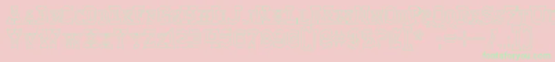 WinslettHollow Font – Green Fonts on Pink Background