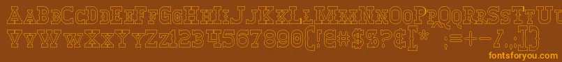 Шрифт WinslettHollow – оранжевые шрифты на коричневом фоне