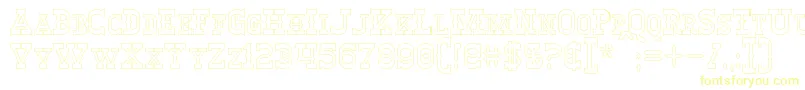WinslettHollow-Schriftart – Gelbe Schriften