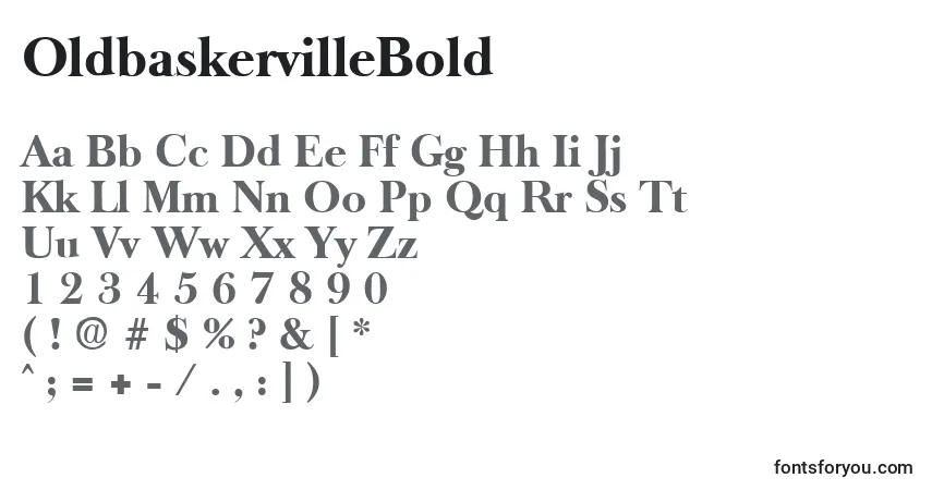 Schriftart OldbaskervilleBold – Alphabet, Zahlen, spezielle Symbole