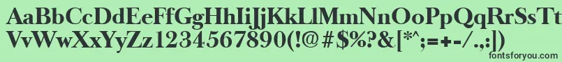 フォントOldbaskervilleBold – 緑の背景に黒い文字